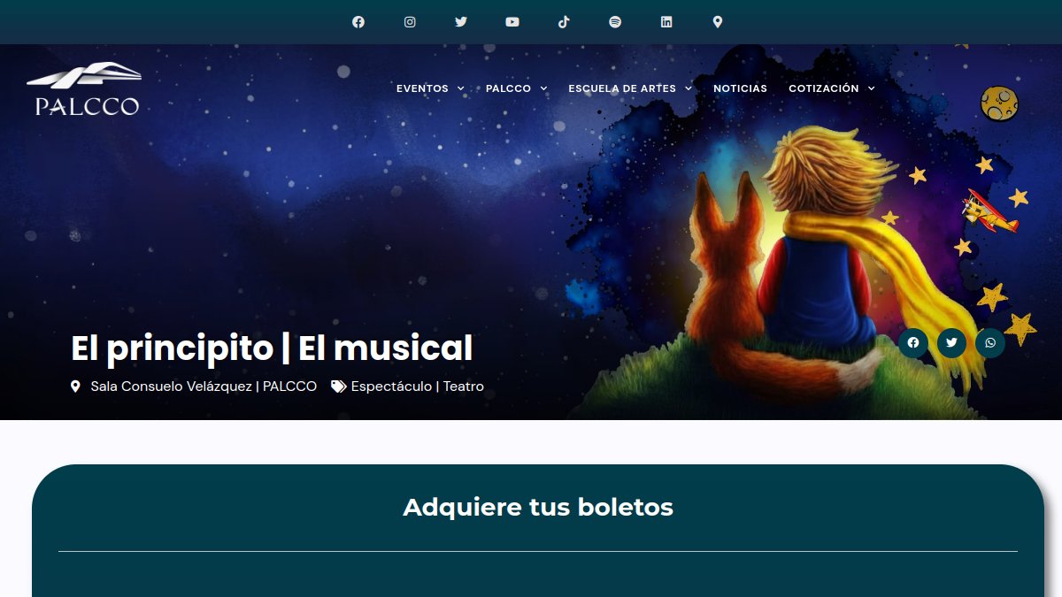 Cartel de El Principito — El musical